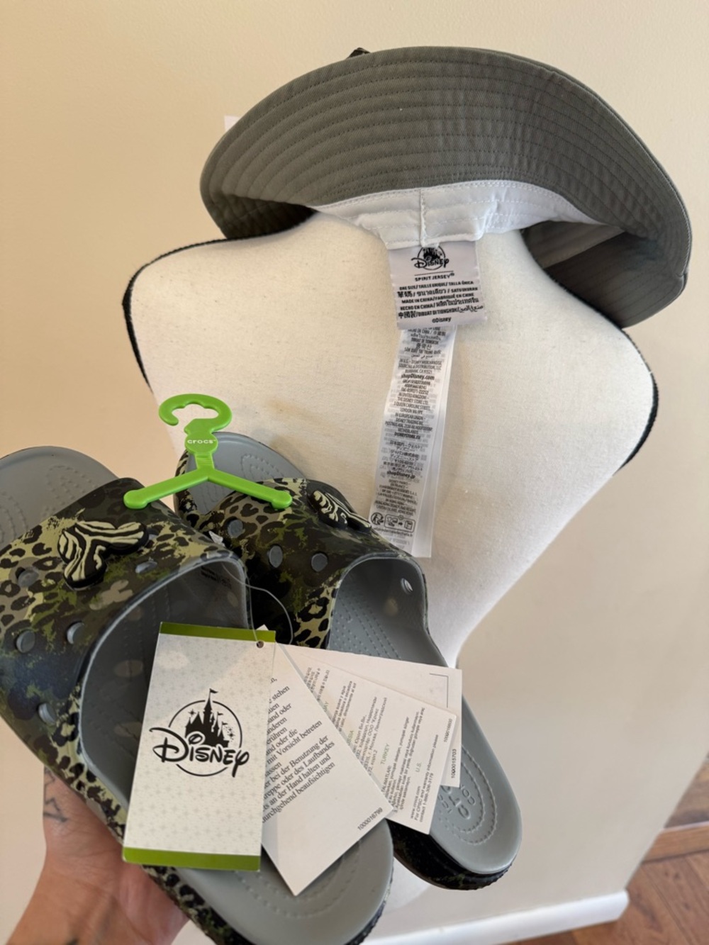 Disney Parks Mickey Mouse Animal Print Spirit Jersey Bucket Hat & Matching Crocs - Picture 5 of 5